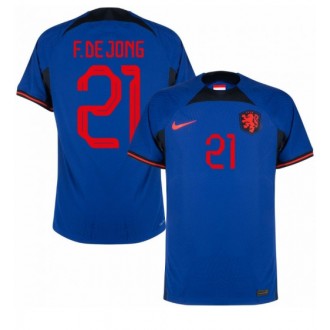 Nederland Frenkie de Jong #21 Bortedrakt VM 2022 Kortermet